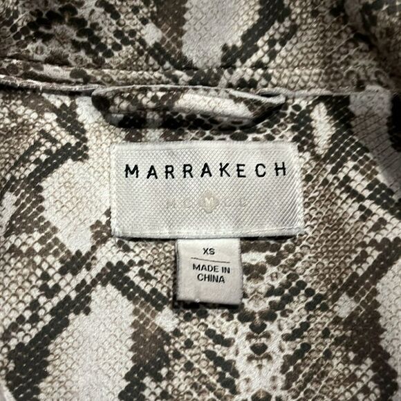 MARRAKECH NWOT Snakeskin Print Women's Jacket moto - xs - Picture 7 of 8